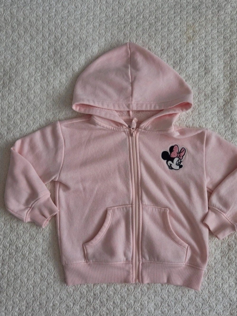 Disney Pink Minnie Mouse Zip Up Hoodie for Kids 2T